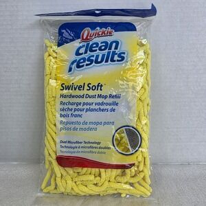 NEW Quickie Swivel Soft Hardwood Dust Mop Refill for Mop #060CR Yellow Washable
